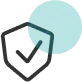 Lifetime warranty icon.